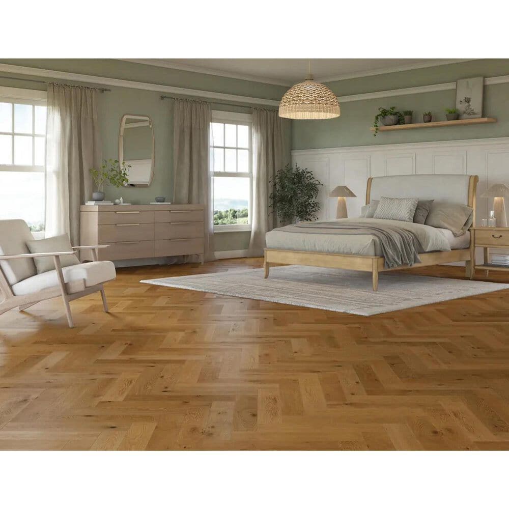 Adleta Duet Herringbone Cleo&#39;s Fervor 5&quot; x 24&quot; Oak Engineered Hardwood, , large