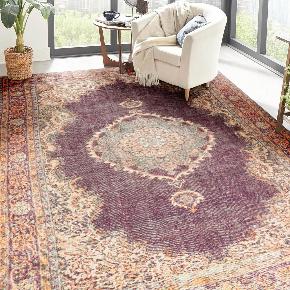 Dalyn Rug Company Kars 10&#39; x 13&#39; Eggplant Area Rug, , large