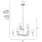 Hunter Xidane 9-Light Chandelier in Brushed Nickel, , large