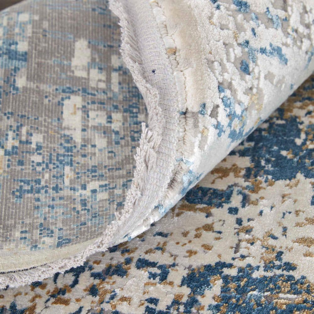 Feizy Cadiz Blue and Ivory 7&#39;9&quot; x 11&#39; Area Rug, , large