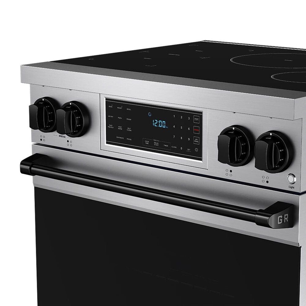 Thor Kitchen Gordon Ramsay 4.8 Cu. Ft. Professional Induction Range with Black Color Kit Assembly in Stainless Steel, , large