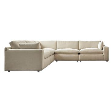 Signature Design by Ashley Elyza 5-Piece L-Shaped Sectional in Linen, Tan, large