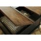 Ashley Valebeck Square Lift Top Coffee Table in Black and Brown, , large