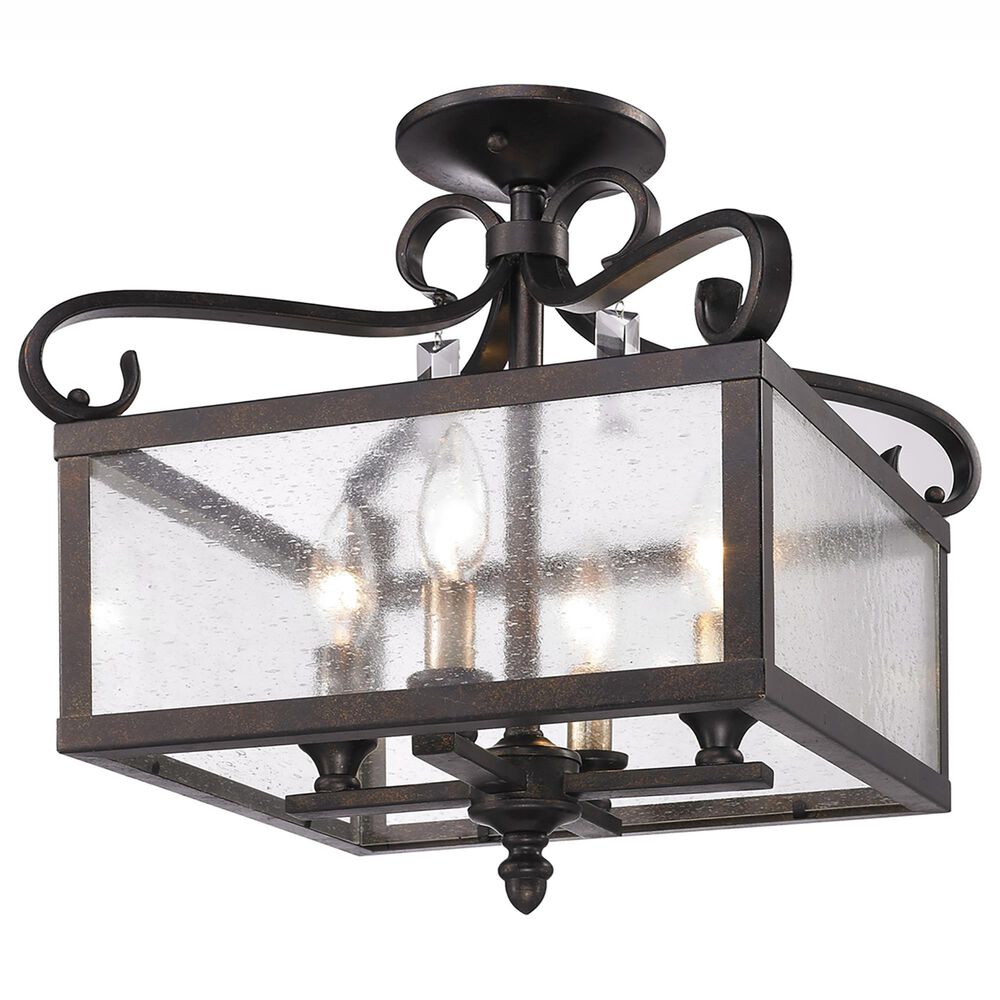 Golden Lighting Valencia 4-Light Pendant in Fired Bronze, , large
