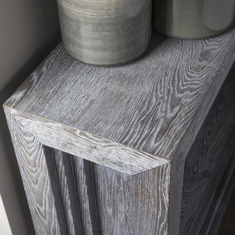 Artistica Metal Accolade Console Table in Waxed Carbon, , large