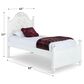 Mayberry Hill Alana Twin Upholstered Bed in White Lacquer, , large