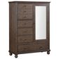 Riva Ridge Oxford 4-Drawer Chiffarobe with Clothing Rod in Cocoa, , large