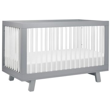Babyletto Hudson 3-In-1 Convertible Crib and Toddler Conversion Kit in Grey and White, , large