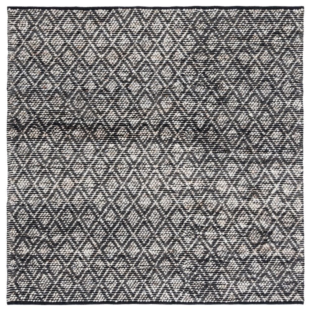 Safavieh Natura NAT615T 6" Square Ivory and Brown Area Rug, , large