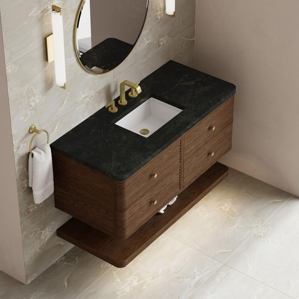 James Martin Allamari 48" Single Bathroom Vanity in Sable with 3 cm Phantome Eclos Top and Rectangular Sink, , large