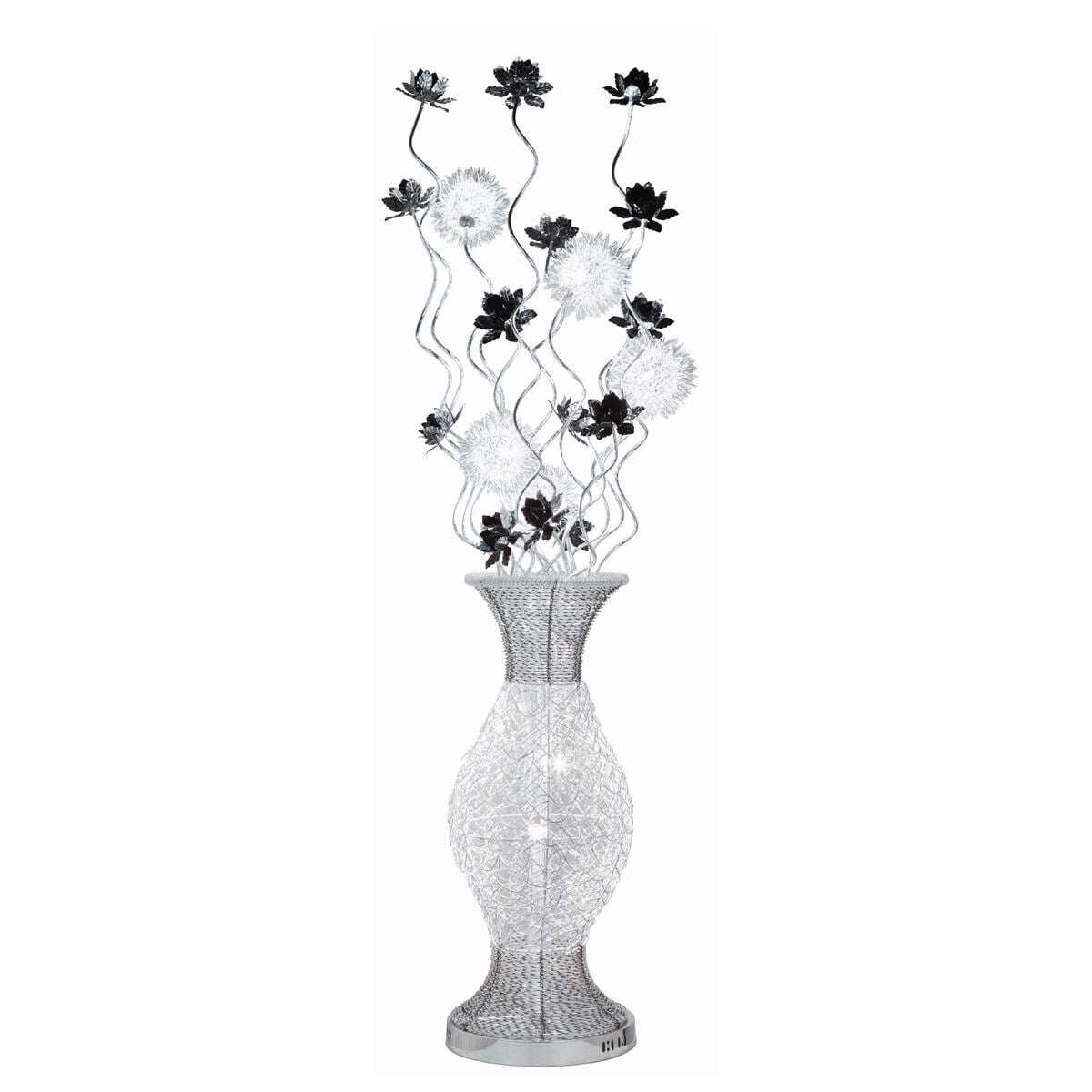 Anthony California Flower LED Floor Lamp in Silver Chrome
