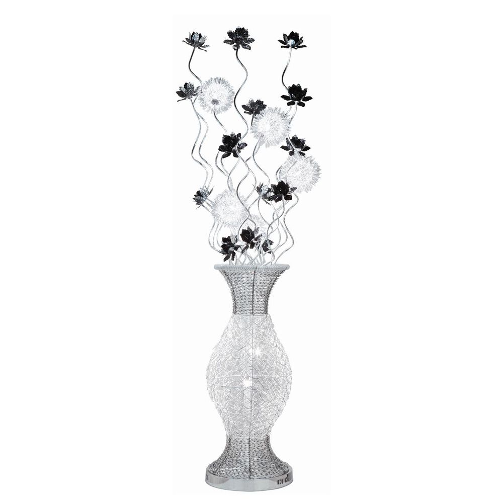 Anthony California Flower LED Floor Lamp in Silver Chrome, , large