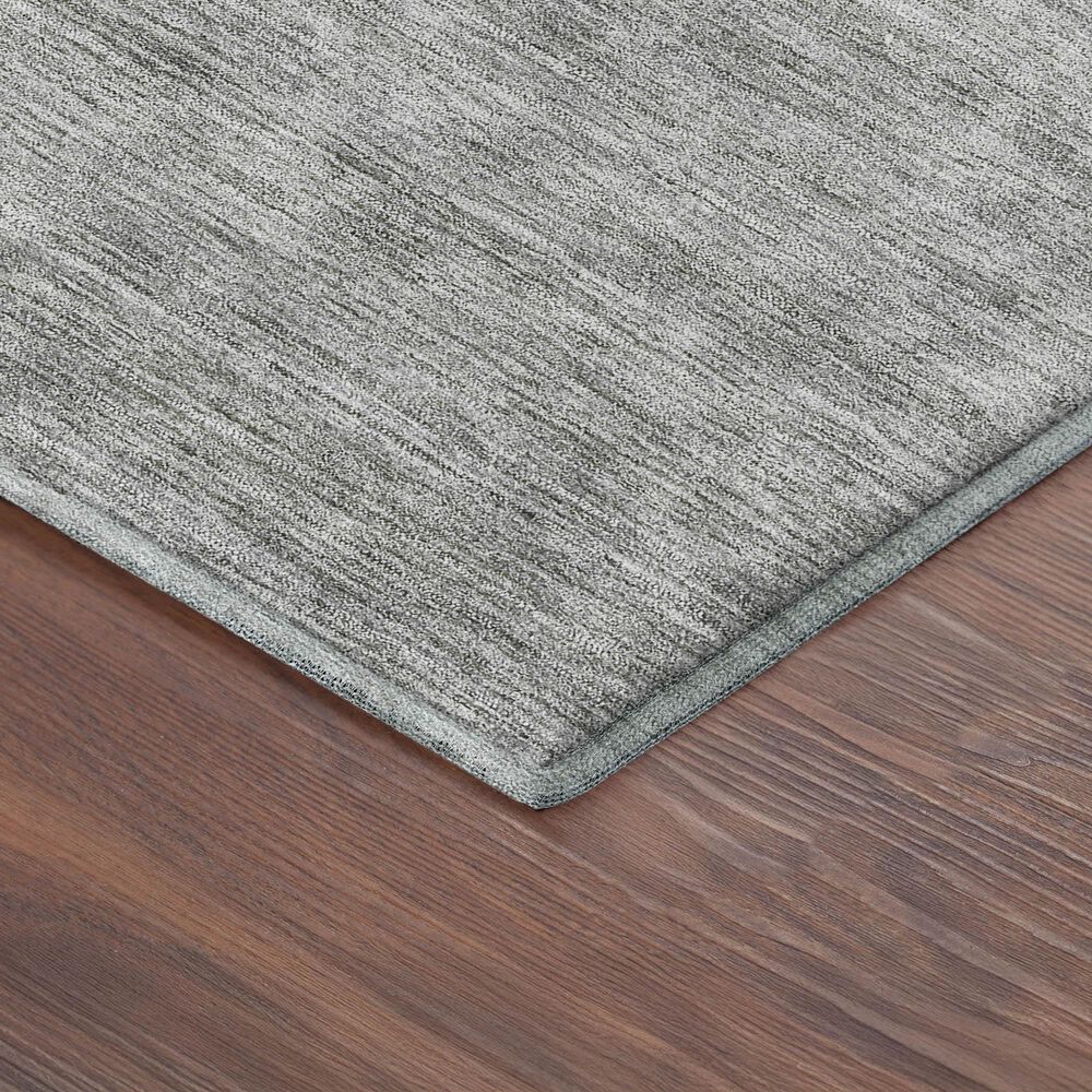 Dalyn Rug Company Soft Essentials Solid Silver 8' Round Indoor/Outdoor Area Rug, , large