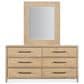 Hooker Furniture Retreat 6-Drawer Dresser and Mirror in Dune, , large