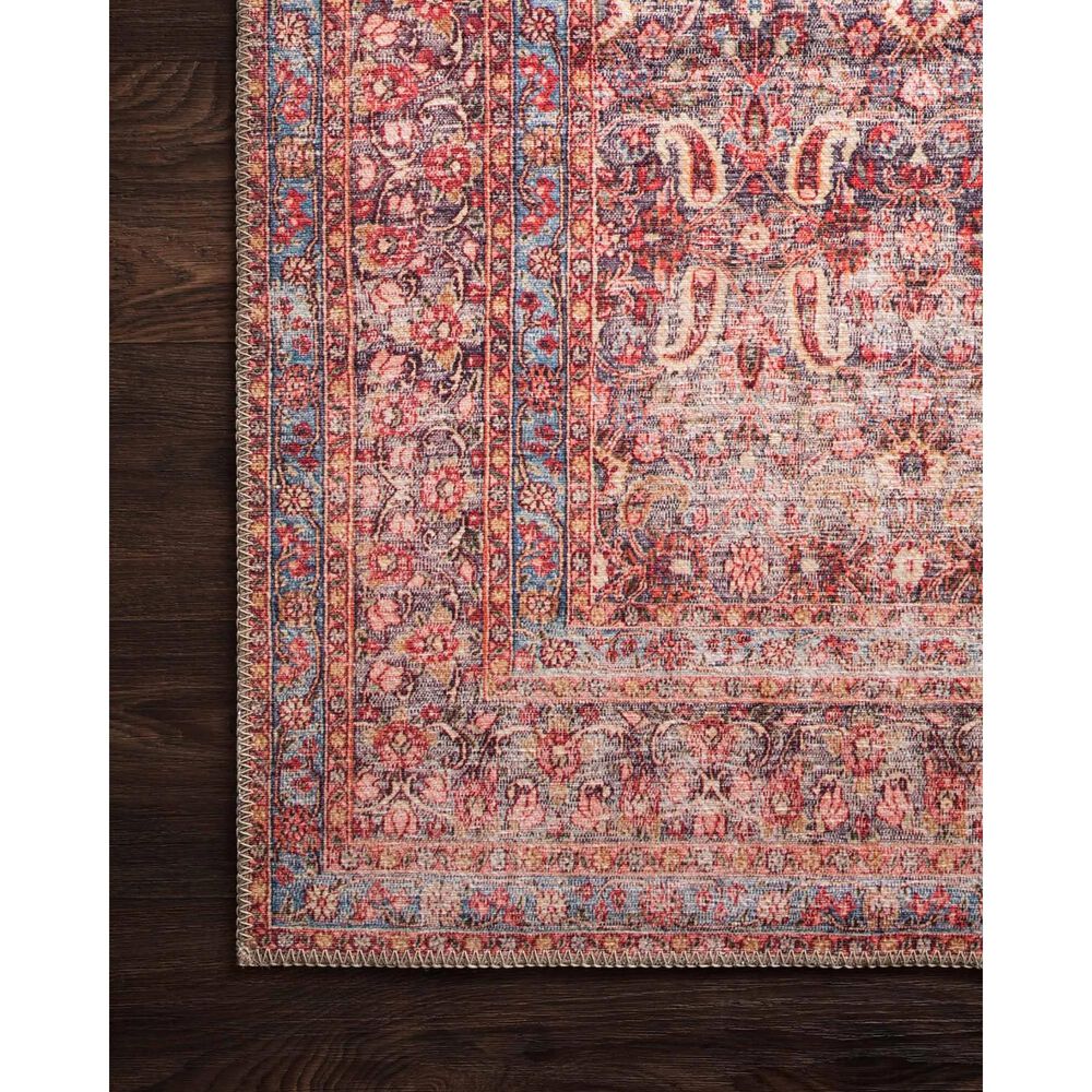 Loloi Loren LQ-05 2&#39;6&quot; x 7&#39;6&quot; Eggplant and Crimson Runner, , large