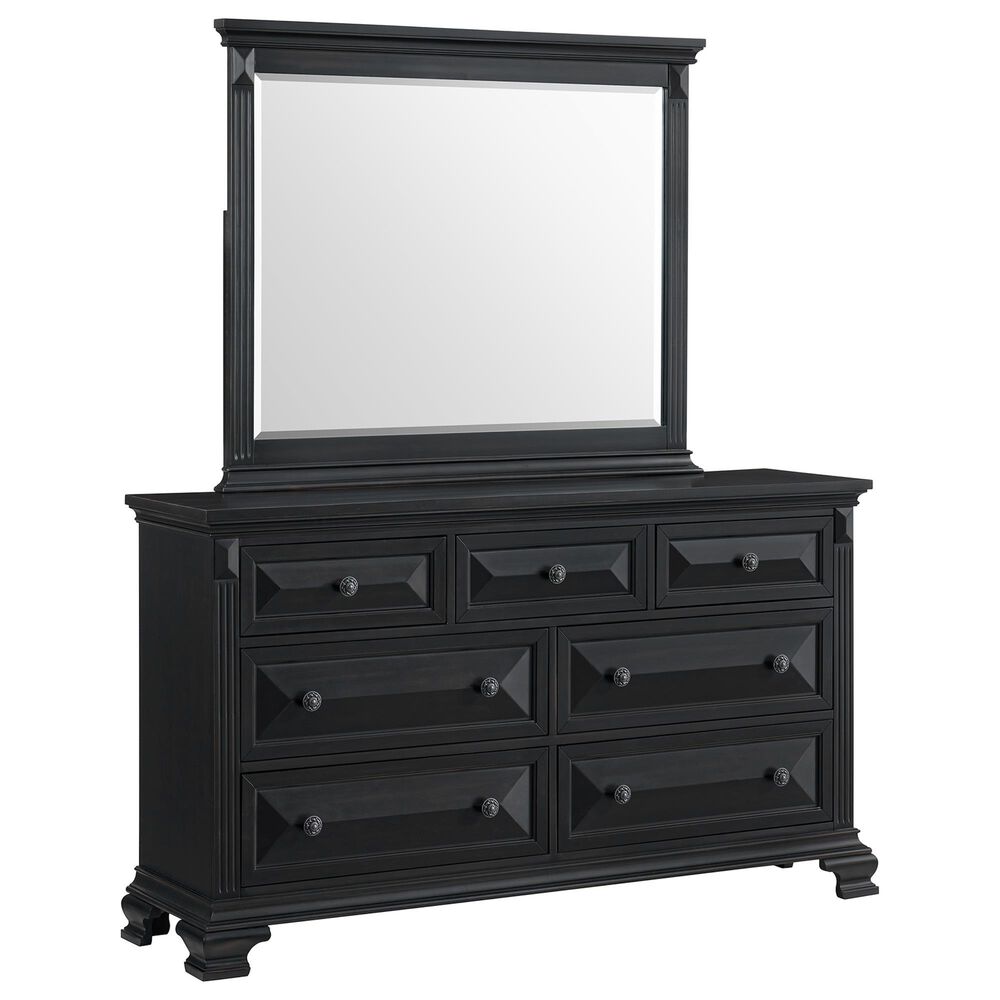 Mayberry Hill Passages 5-Piece King Panel Bedroom Set in Black, , large