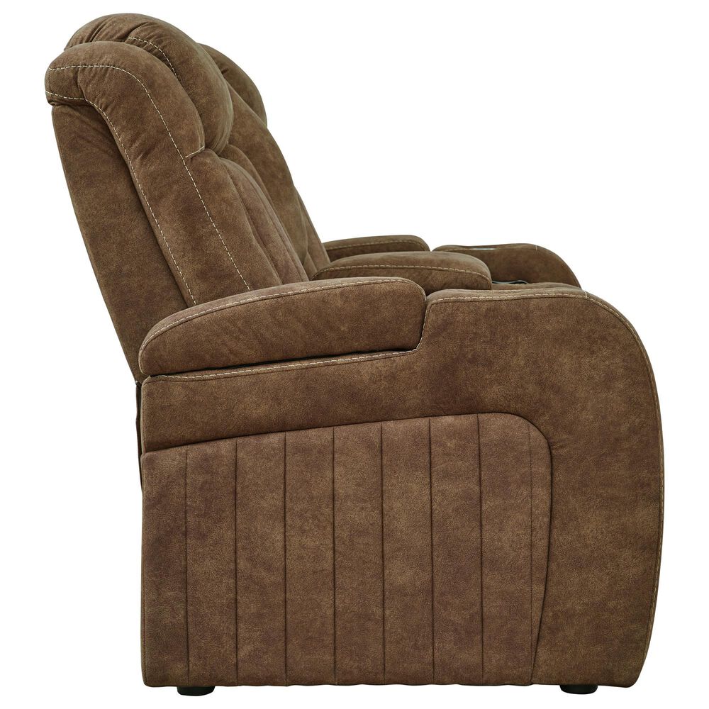 Ashley Wolfridge Power Reclining Loveseat in Brindle, , large