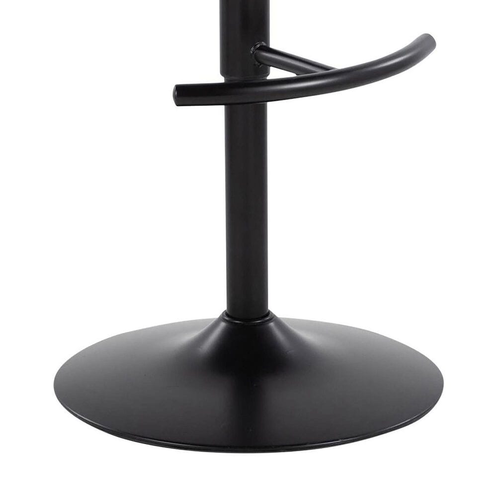 LumiSource Grotto Contemporary Adjustable Barstool with Swivel in Black Metal, , large