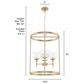 Hunter Xidane 4-Light Foyer Lantern in Alturas Gold, , large