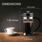 Harold Import 12 Oz French Press Coffee Maker in Stainless Steel, , large