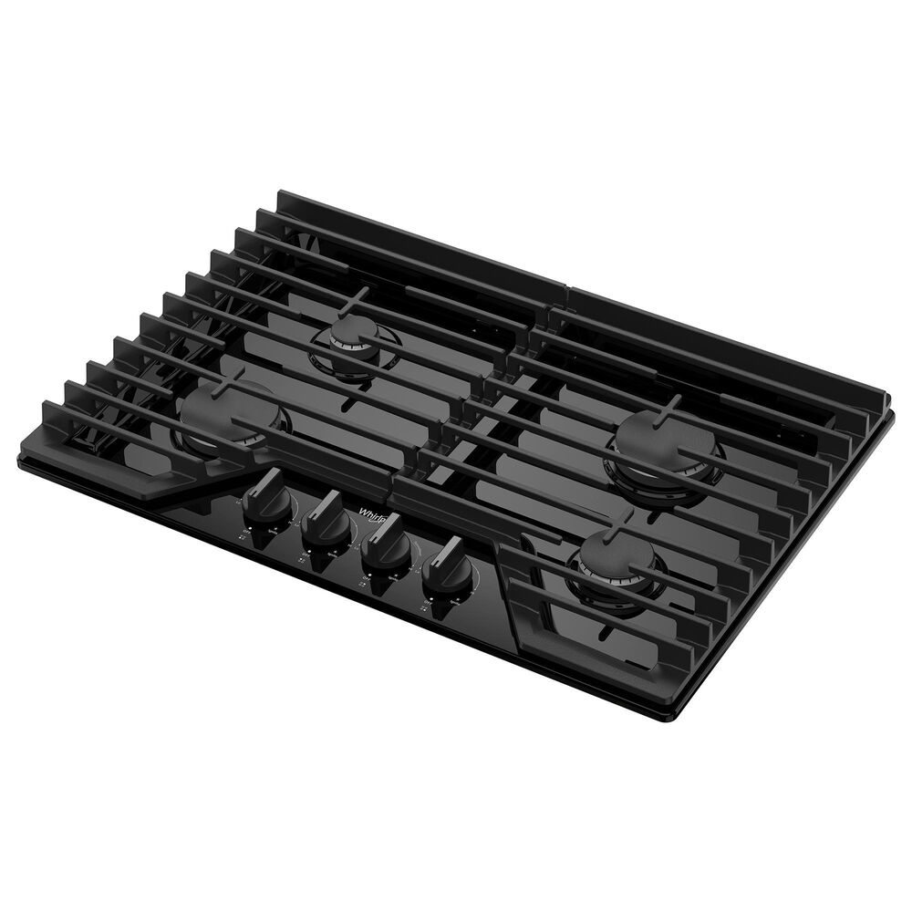 Whirlpool 30&quot; Gas Cooktop with 4 Burner in Black, , large