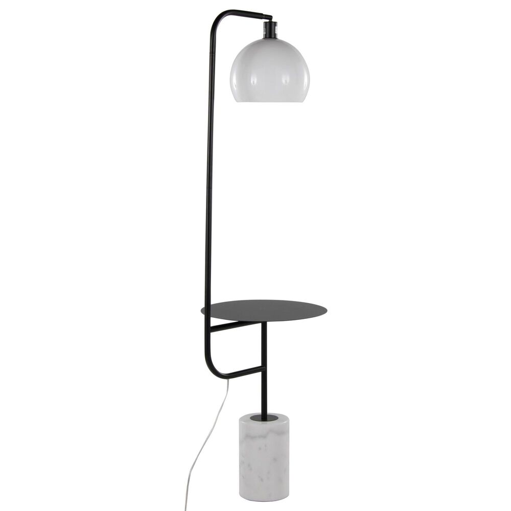 LumiSource Symbol Floor Lamp in Black and White, , large