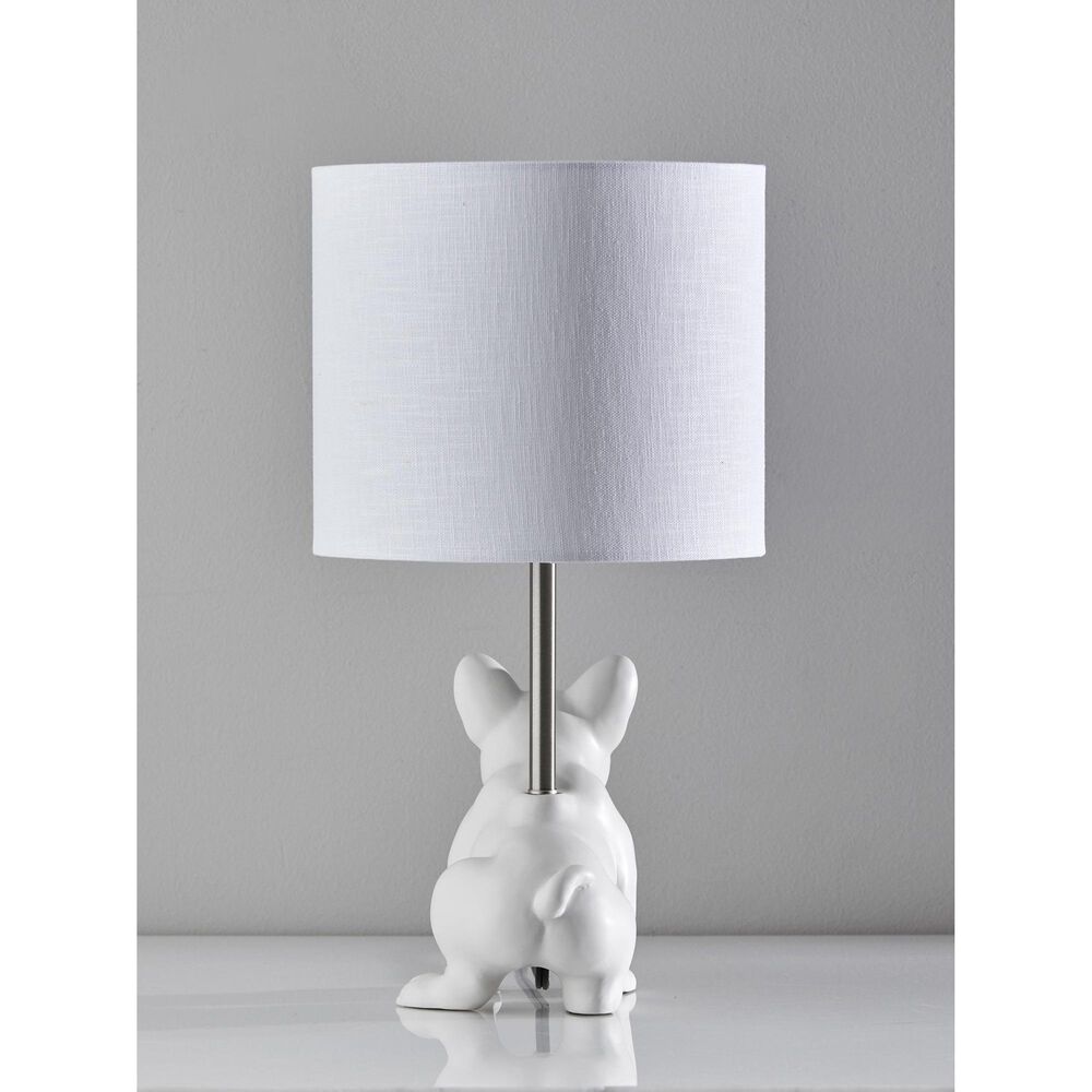 Adesso Sunny Dog Table Lamp in White, , large