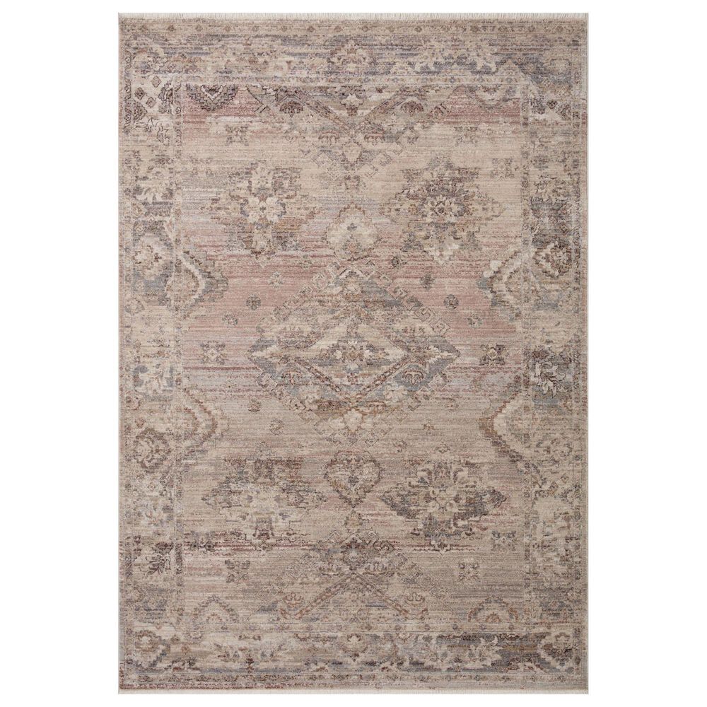 Loloi Lyra 11"6" x 15"7" Blush and Dove Area Rug, , large