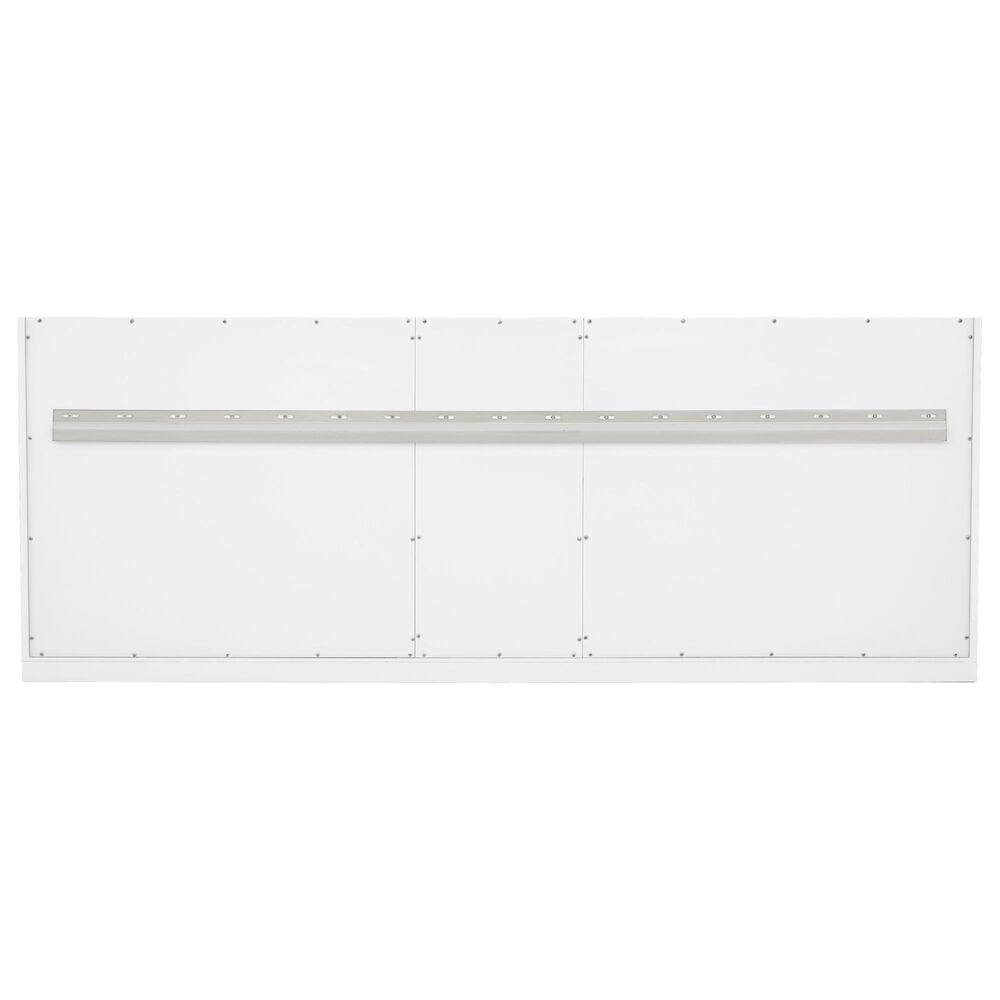 James Martin Vanities Chicago 72" Double Bathroom Vanity in Glossy White with 3 cm Victorian Silver Quartz Top, Rectangular Sinks and FreePower Wireless Charger, , large