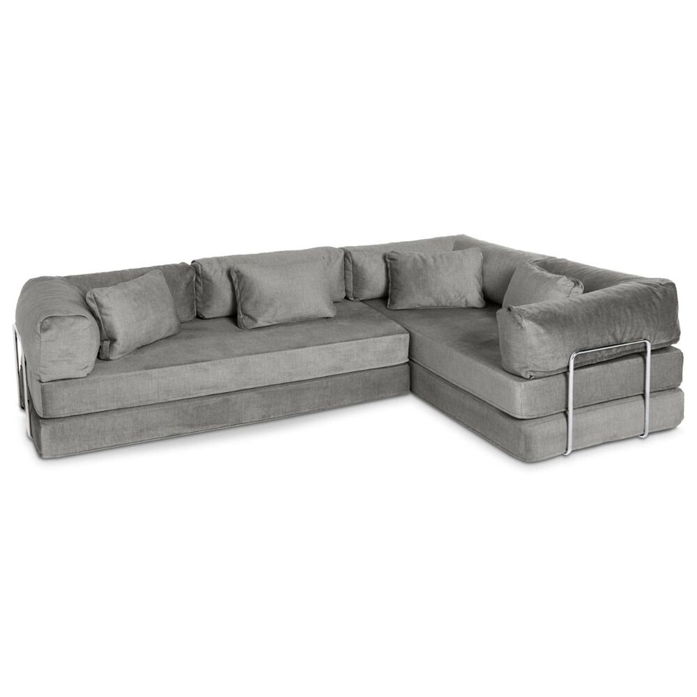 Jaxx Unsofa 2-Piece Modular Right Facing L-Shaped Sectional in Elephant Dark Grey, , large