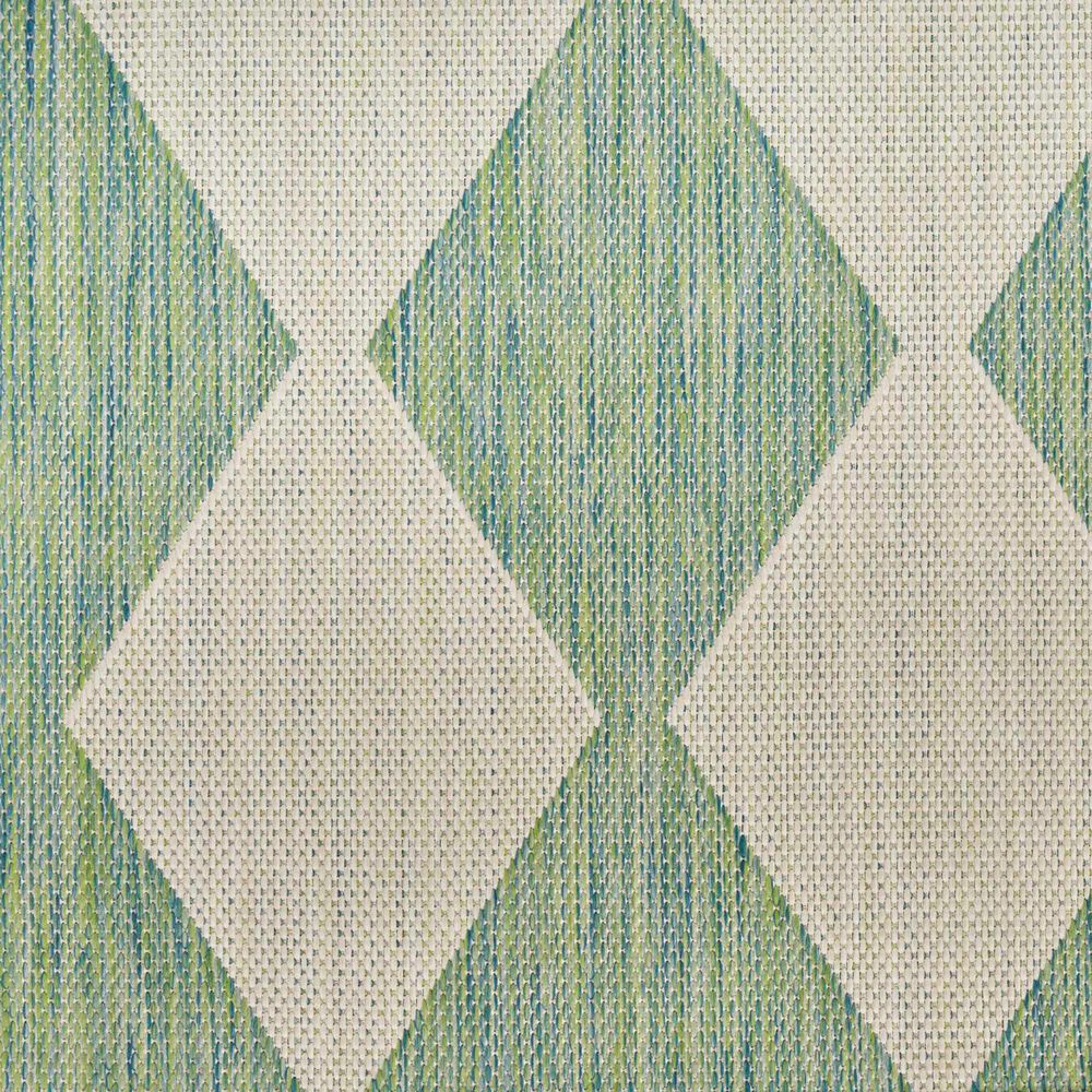 Nourison Positano Geometric Blue and Green 8&#39; x 10&#39; Indoor/Outdoor Area Rug, , large