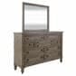 Belle Furnishings Americana Farmhouse 4 Piece King Sleight Bedroom Set in Dusty Taupe and Black, , large
