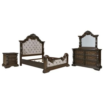 Millenium Maylee 4-Piece King Bedroom Set in Dark Brown, , large