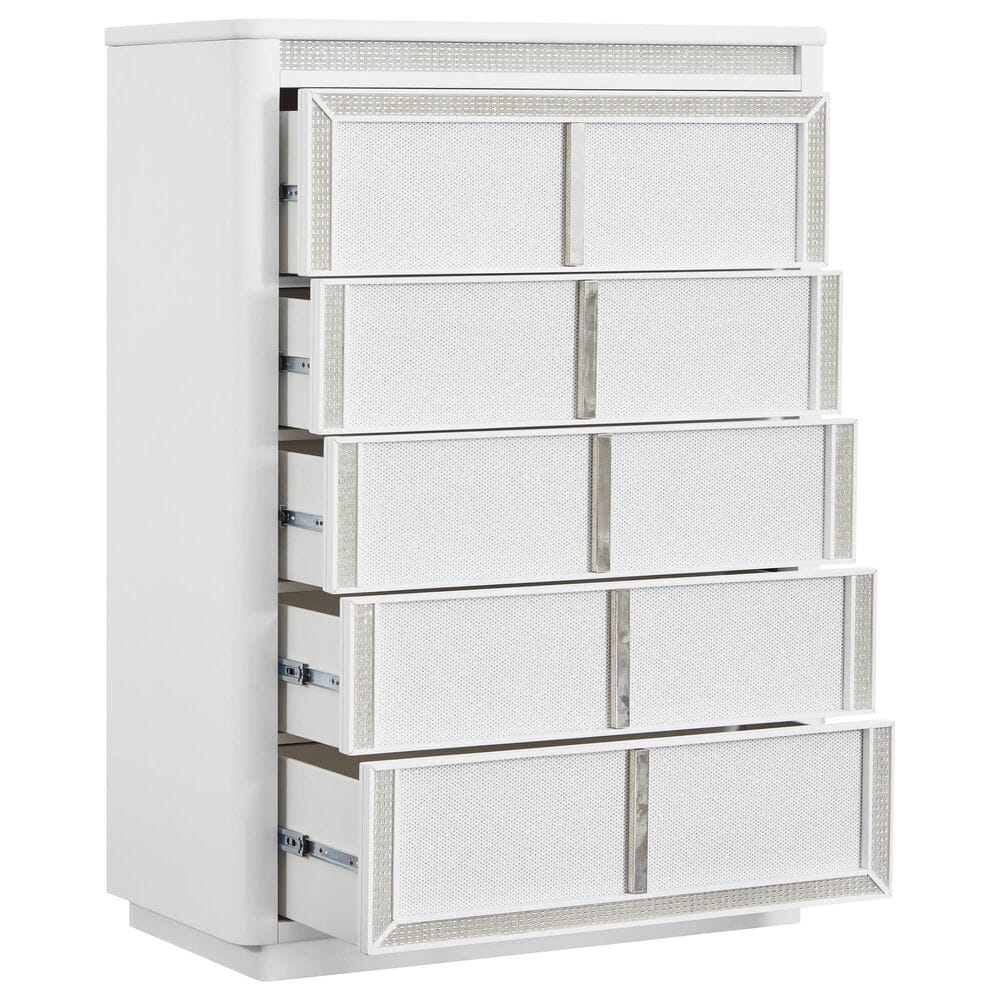 Millenium Chalanna 5-Piece California King Bedroom Set in White Lacquer, , large
