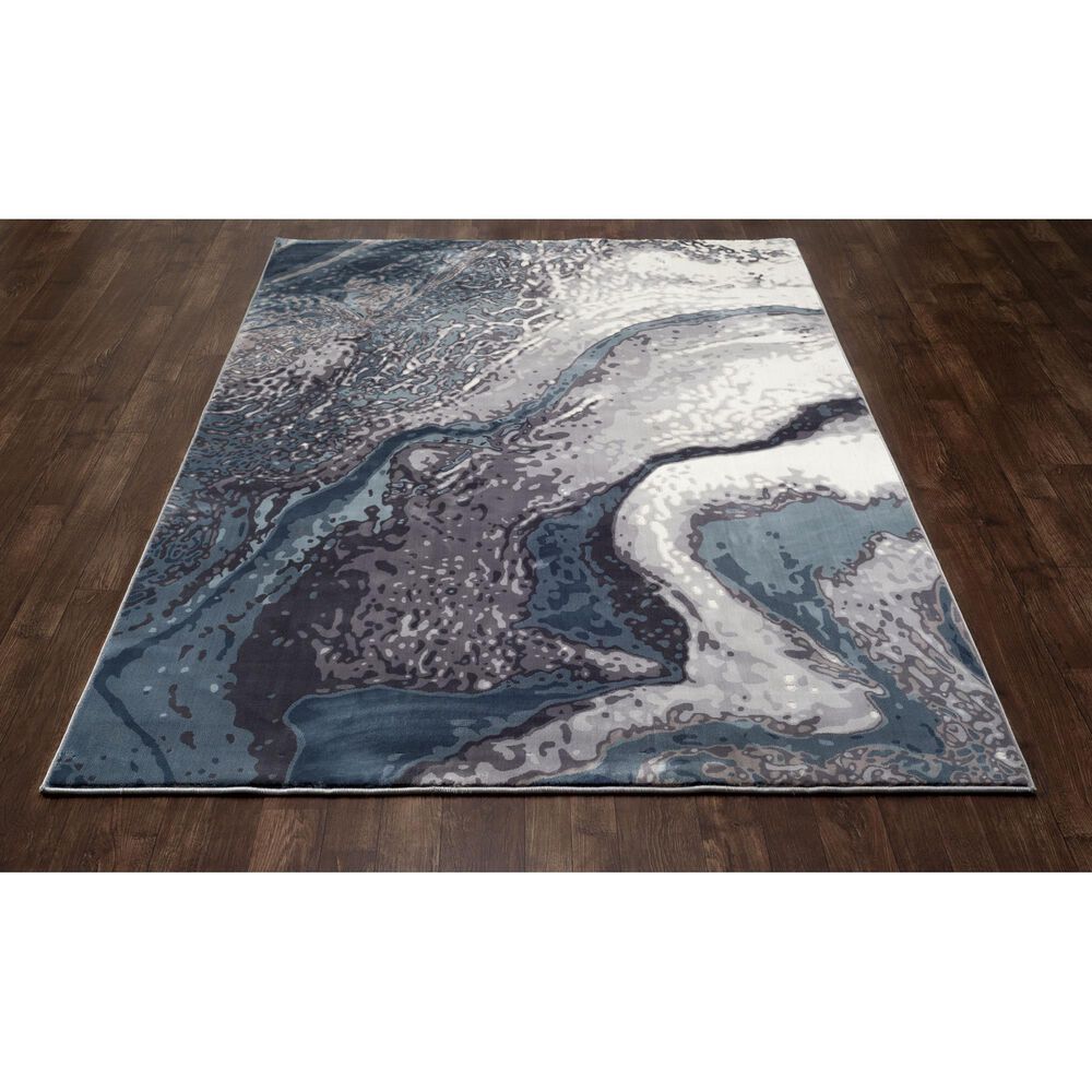 Art Carpet Titanium 5&#39; x 7&#39; Aqua Area Rug, , large