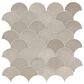 Dal-Tile Miramo Sand 3" Fan Undulated on 13.25" x 12.75" Ceramic Mosaic Sheet, , large