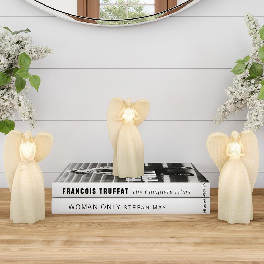Timberlake Lavish Home 3 Glitter Angel LED Candles in Vanilla, , large