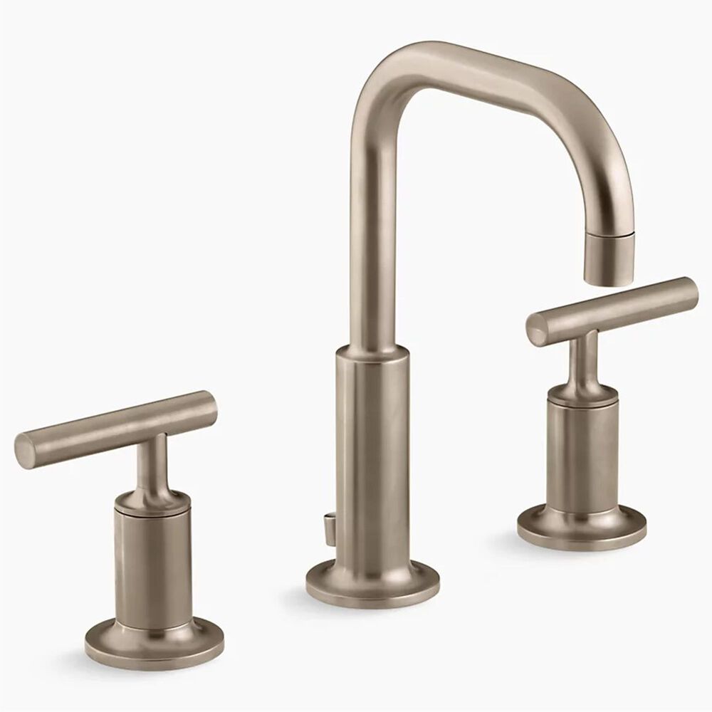 Kohler Purist Widespread Bathroom Sink Faucet in Vibrant Brushed Bronze, , large