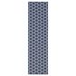 Nourison Twist Reversible 2"2" x 8" Navy Indoor/Outdoor Runner, , large