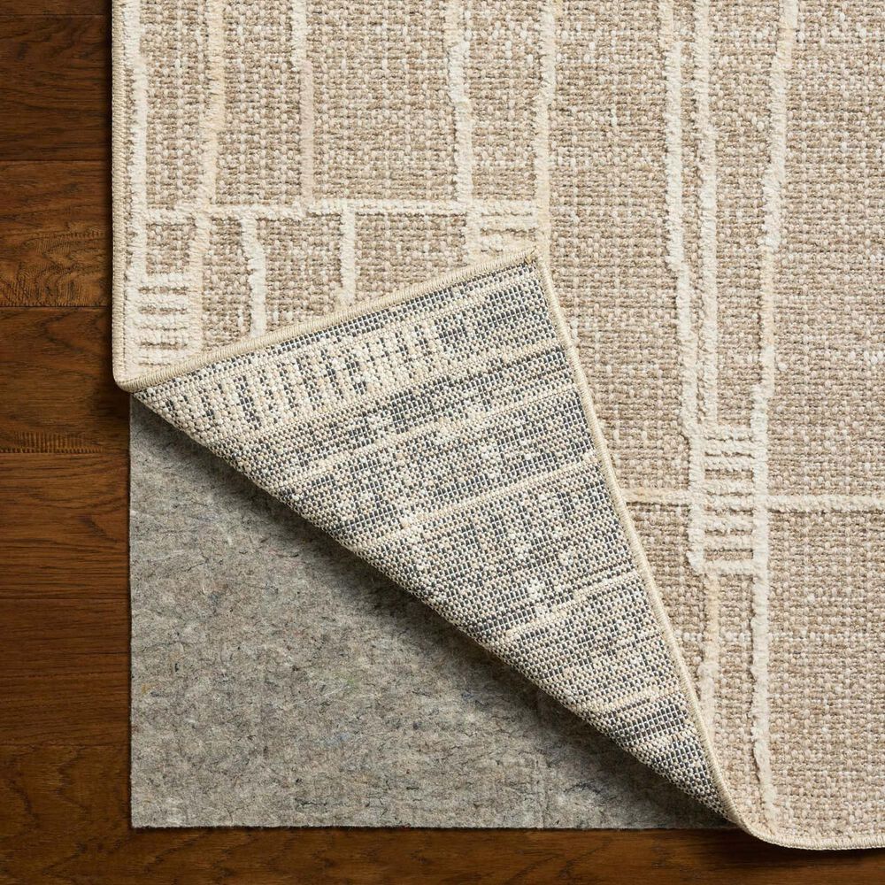 Amber Lewis x Loloi Bexley Mushroom and Natural 4' x 6' Area Rug, , large