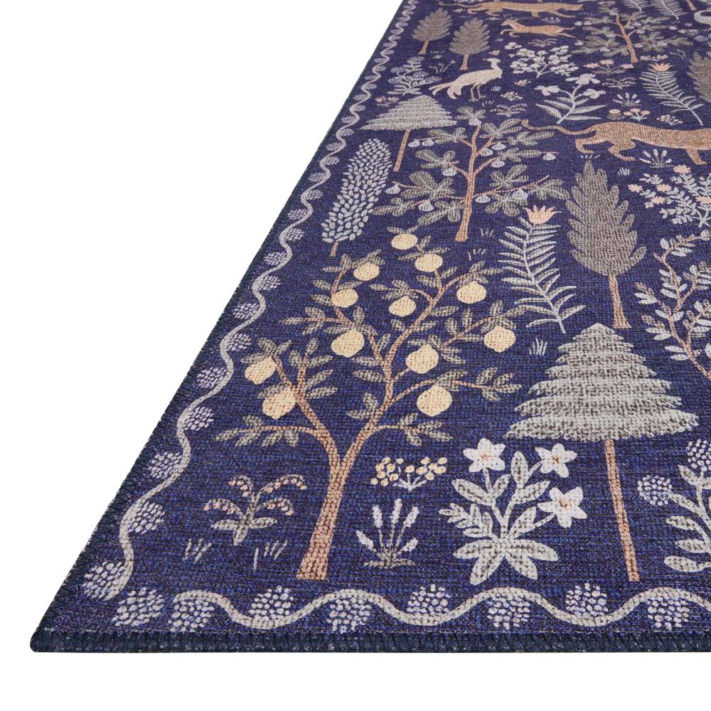 Rifle Paper Co. Menagerie  5&#39; x 7&#39;6&quot; Navy Runner, , large
