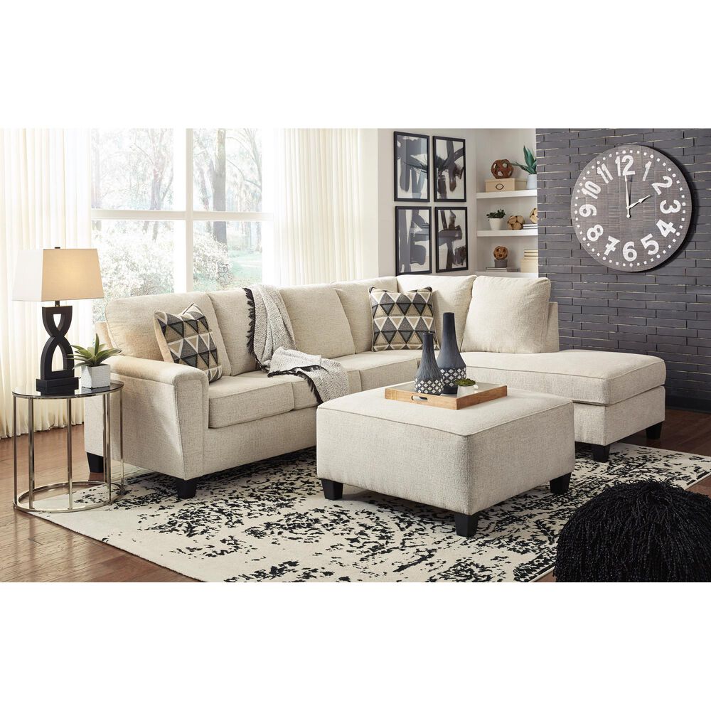 Ashley Abinger Oversized Accent Ottoman in Natural, , large