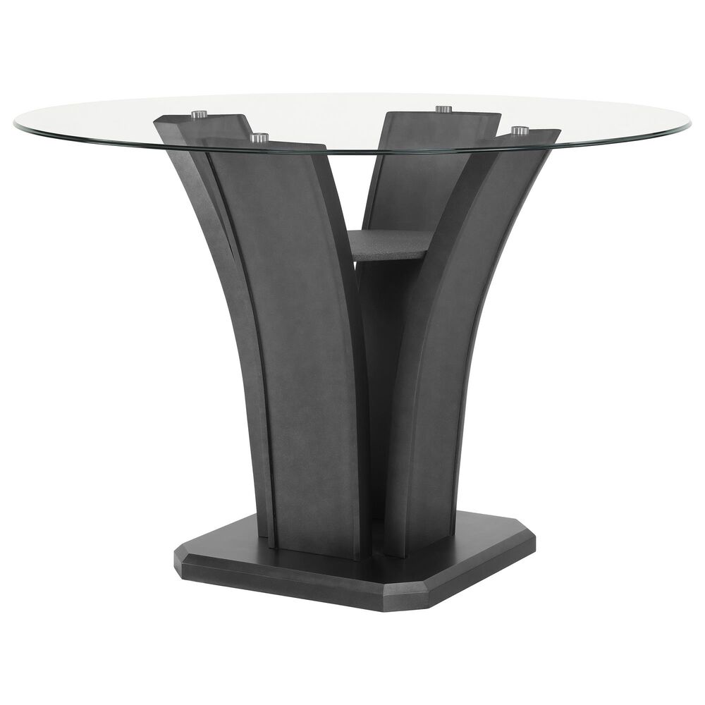 Crown Mark Camelia Counter Height 54" Round Dining Table in Black - Table Only, , large