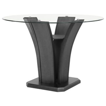 Crown Mark Camelia Counter Height 54" Round Dining Table in Black - Table Only, , large