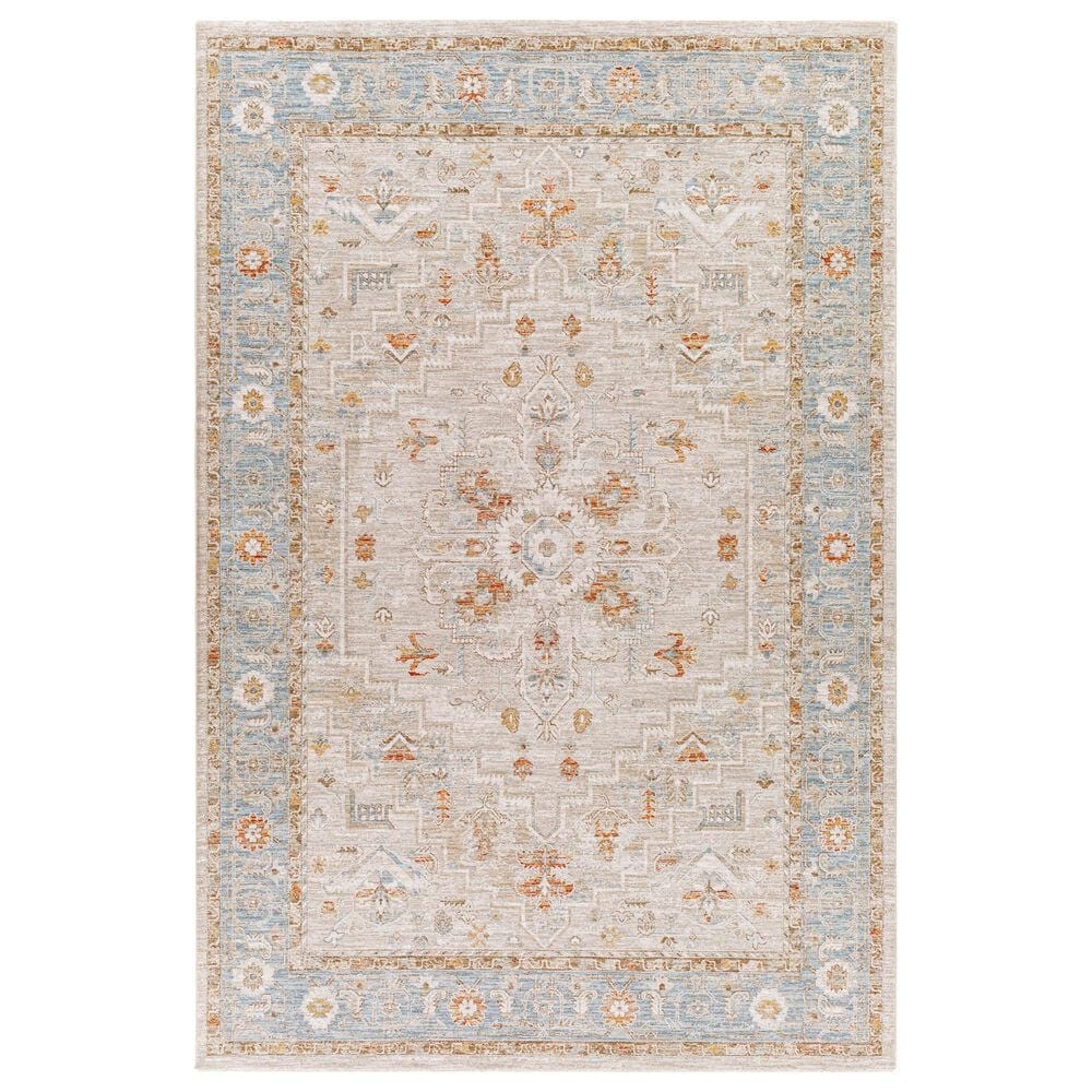 Surya Avant Garde AVT-2316 5" x 7"5" Orange, Blue and Beige Area Rug, , large