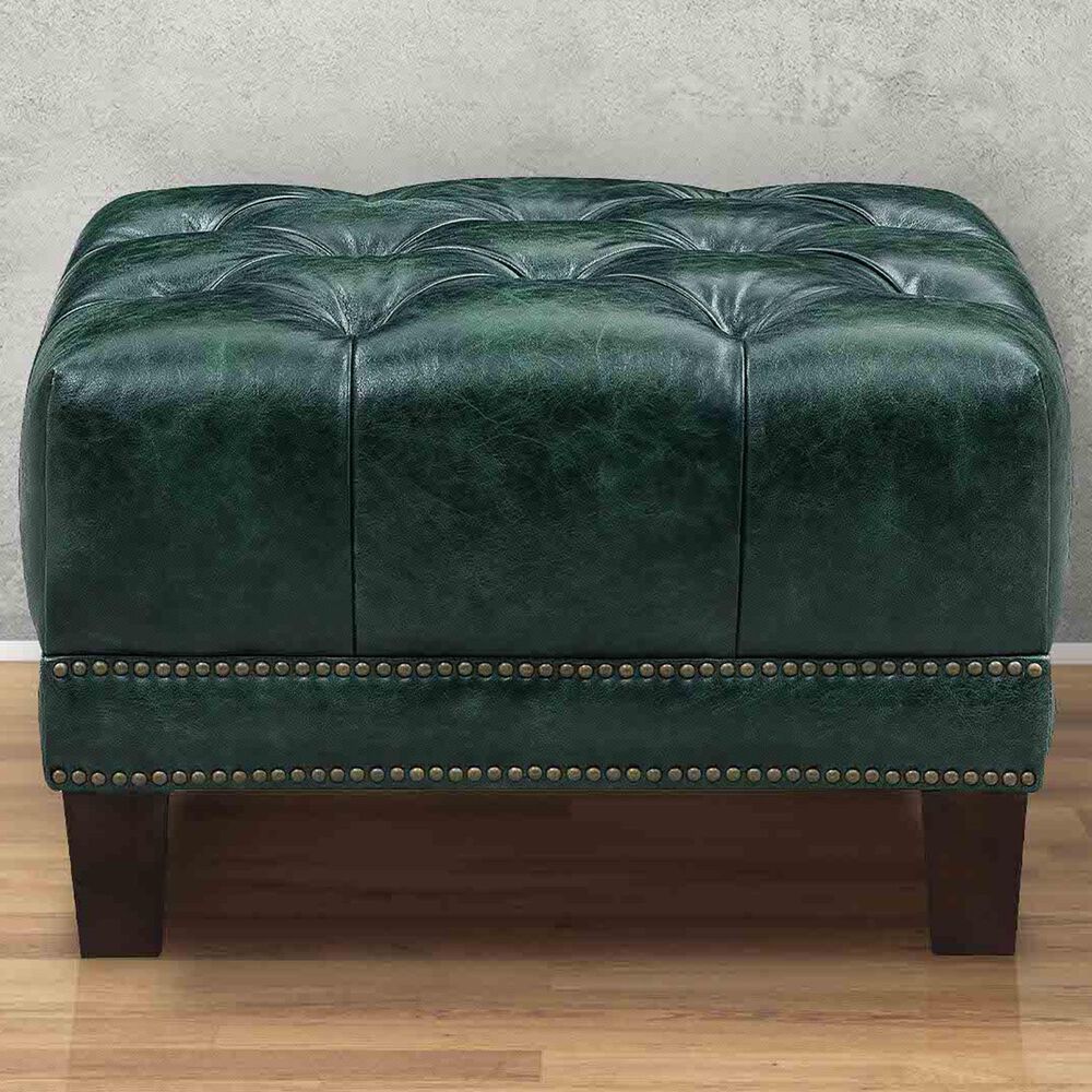Hydeline Picadilly Ottoman in Emerald Green, , large