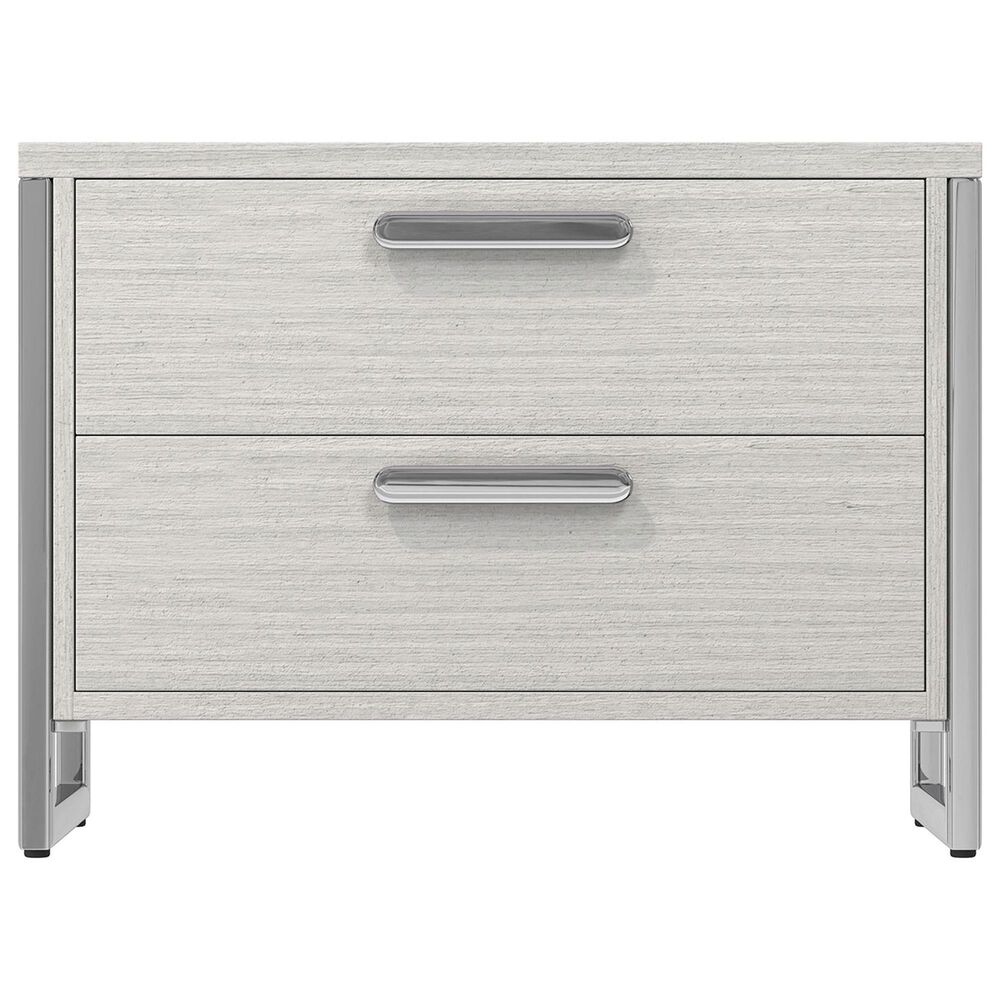 Bernhardt Stratum 2 Drawer Wide Nightstand in Mist with USB Ports, , large