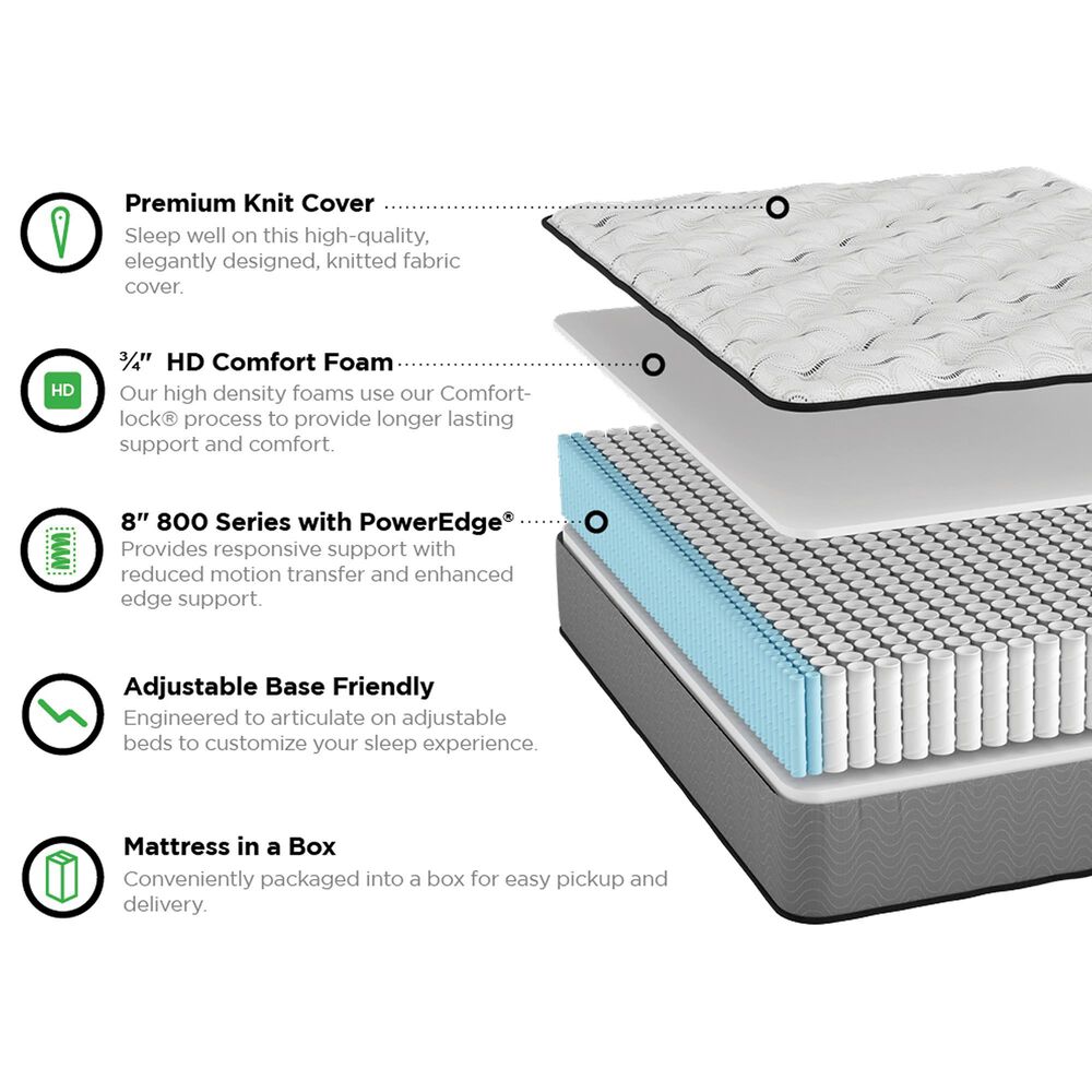Southerland Daisy Plush Queen Mattress with High Profile Box Spring, , large