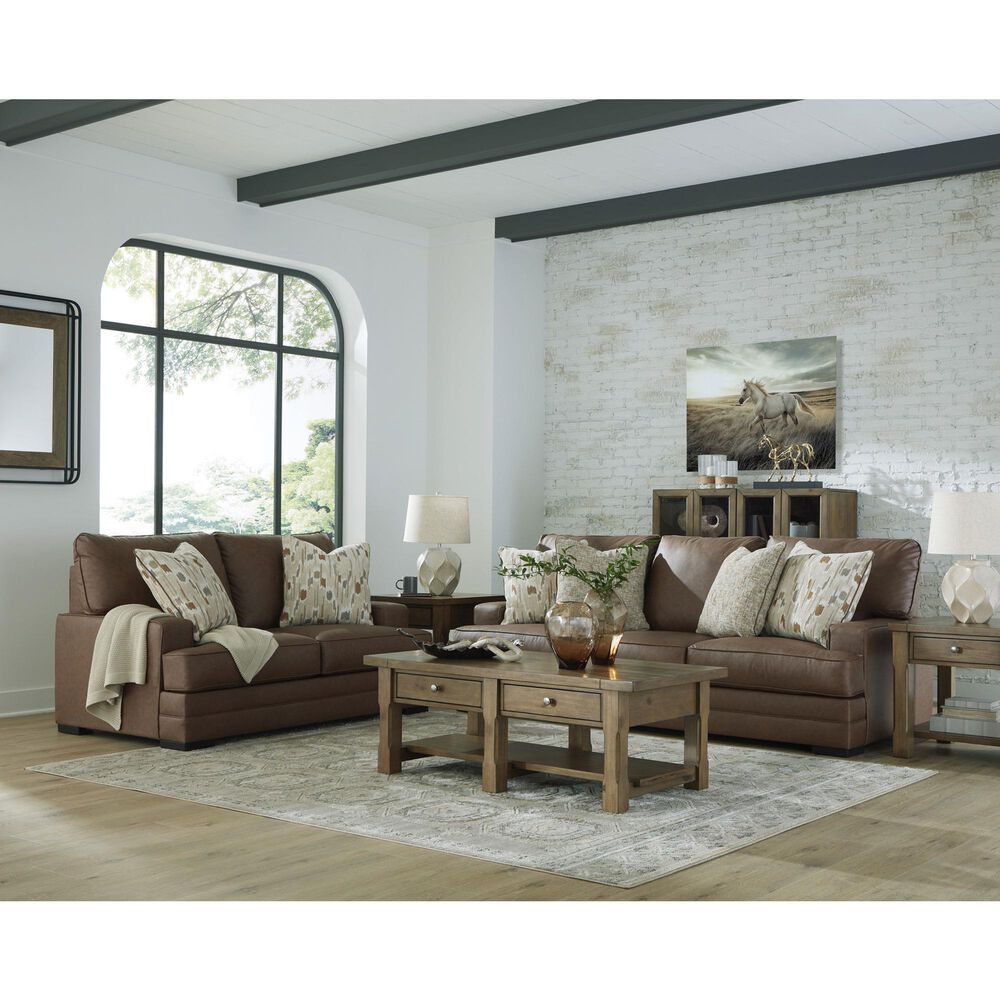 Ashley VillaCourt Stationary Sofa in Caramel, , large