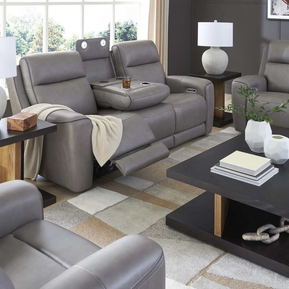 Ashley 5Z-Comfort Power Reclining Sofa and Loveseat Set in Coin, , large